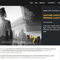 VENTURE CAPITAL EN AMRICA LATINA EN FEBRERO LLEG A USD 2.046 MILLONES